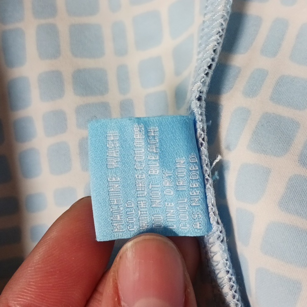 J. McLaughlin Scuba Zip Front A-Line Dress Blue White Women’s Small - Picture 6 of 7